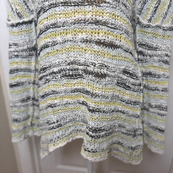 Free People Marled Songbird Long Sleeve Wool Blend Striped Sweater Size Large - Picture 4 of 9